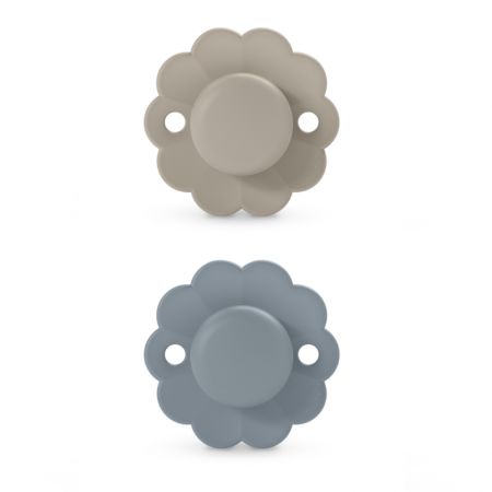 Suzeta fiziologica din silicon SX Pro Wonder, Gri/Marine, 6 - 18 luni, 2 buc, Suavinex