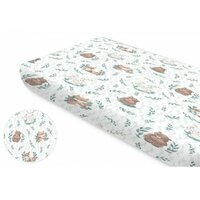 Cearceaf cu elastic pentru patut, Lulu Natural, 160x80 cm, MimiNu