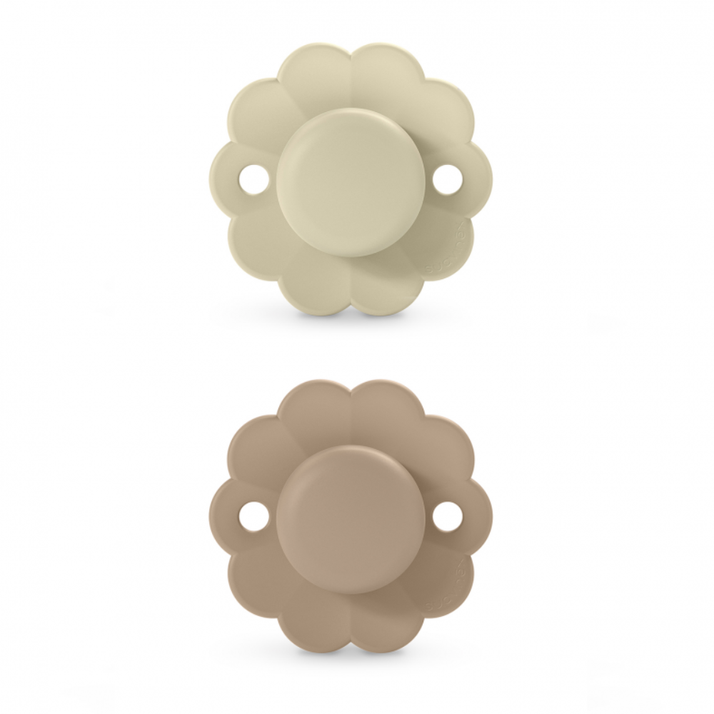 Suzeta fiziologica din silicon SX Pro Wonder, Caramel/Crem, 0 - 6 luni, 2 buc, Suavinex