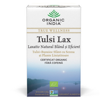 Tulsi Lax Ceai Laxativ cu Senna Bio, 18 plicuri, Organic India