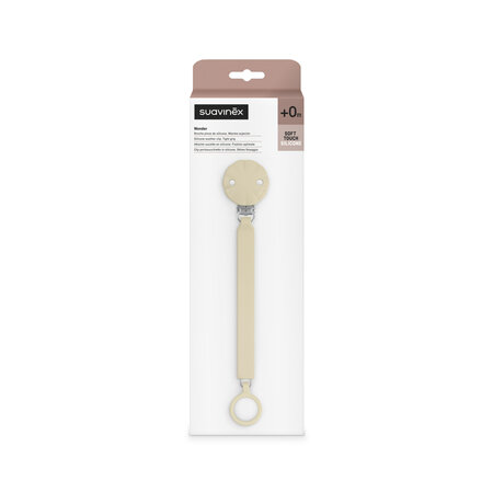 Lantisor din silicon cu clips pentru suzeta Wonder, Crem, Suavinex 636863