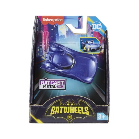 Masinuta metalica Batmobile scara 1:55, +3 ani, Fiser Price