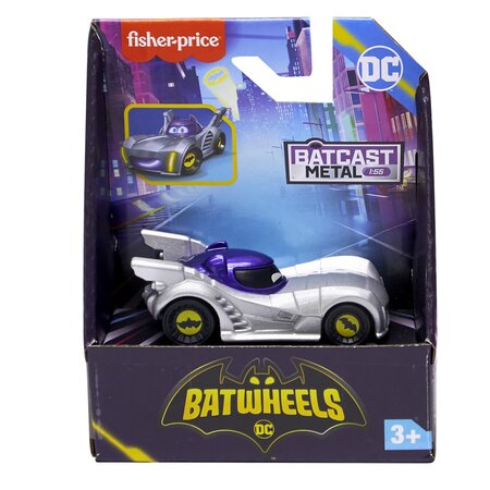 Masinuta metalica Batmobile blindat scara 1:55, +3 ani, Fisher Price