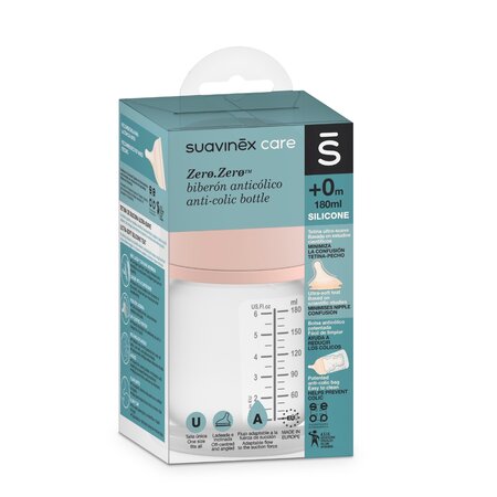 Biberon cu debit variabil Zero Zero, 180 ml, Suavinex 637007