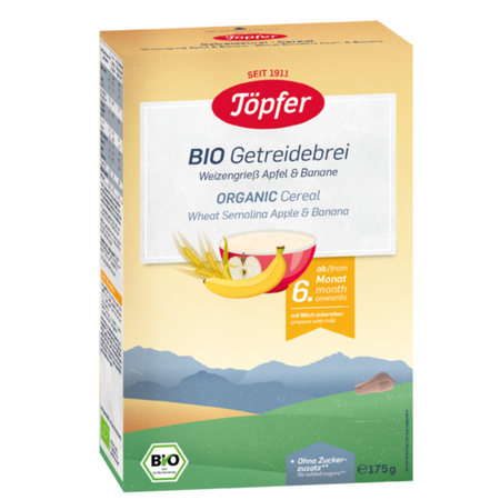 Cereale cu gris de grau, mere si banane +6 luni,