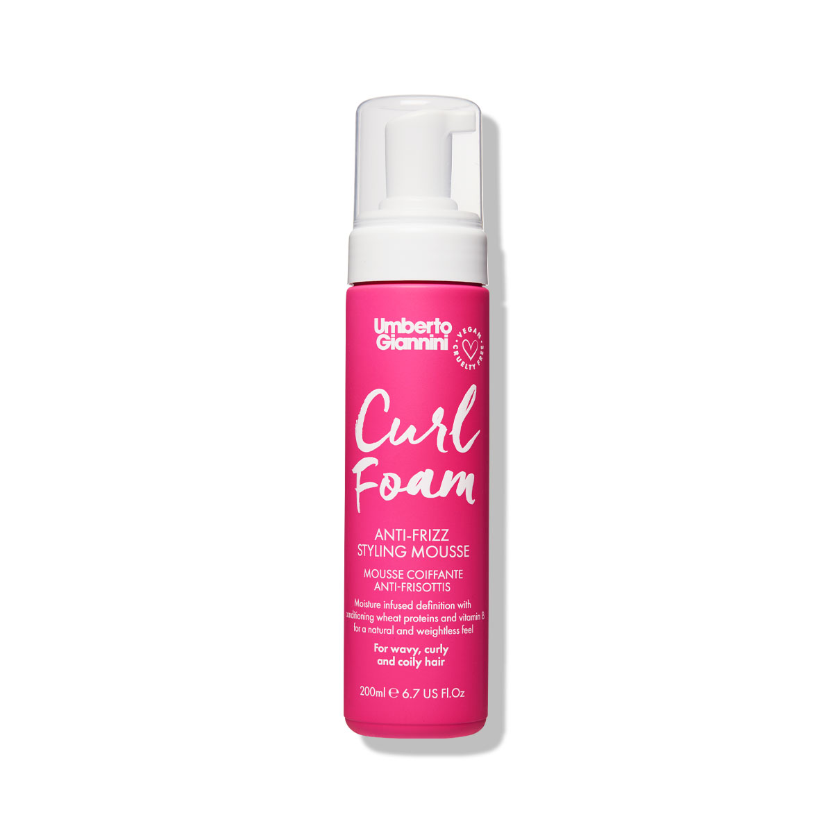 Spuma modelatoare anti-frizz pentru parul cret Curl Foam, 200 ml, Umberto Giannini