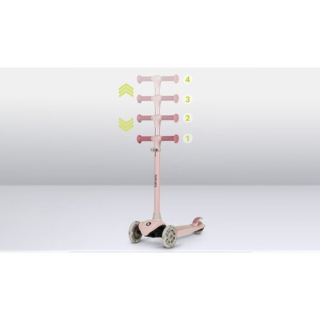 Trotineta ultrapliabila pana la 50 kg Jessy, 3+ ani, Pink Rose, Lionelo 637409