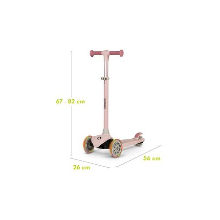 Trotineta ultrapliabila pana la 50 kg Jessy, 3+ ani, Pink Rose, Lionelo 637412