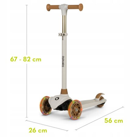 Trotineta ultrapliabila pana la 50 kg Jessy, 3+ ani, Grey Green, Lionelo 637438