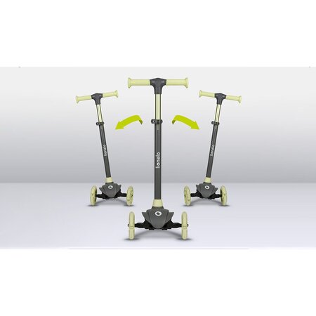 Trotineta ultrapliabila pana la 50 kg Jessy, 3+ ani, Grey Green, Lionelo 637433