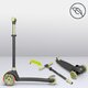 Trotineta ultrapliabila pana la 50 kg Jessy, 3+ ani, Grey Green, Lionelo 637428