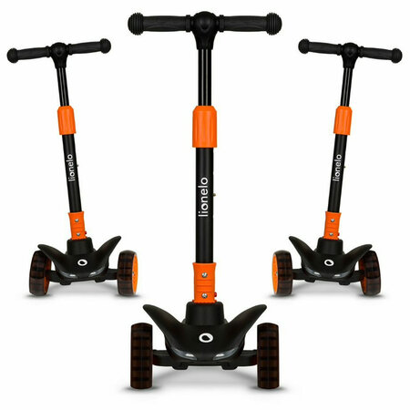 Trotineta pentru copii ultrapliabila pana la 50 kg Timy, 3+ ani, Orange Black, Lionelo 637458