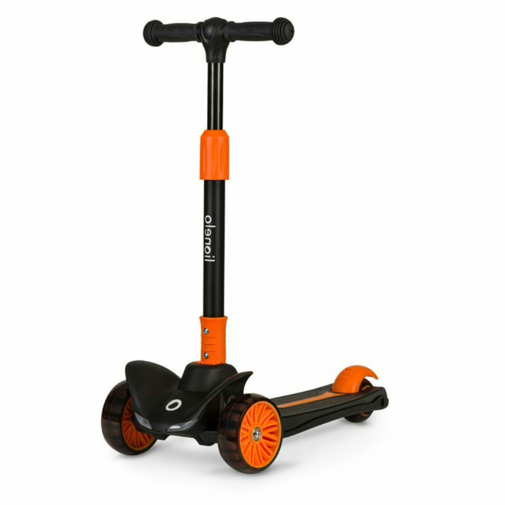 Trotineta pentru copii ultrapliabila pana la 50 kg Timy, 3+ ani, Orange Black, Lionelo