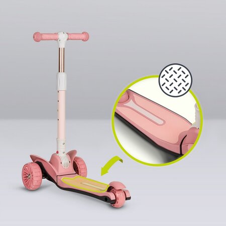 Trotineta ultrapliabila cu 3 roti pentru copii Timy, Pink Rose, 3 ani+, Lionelo 637519