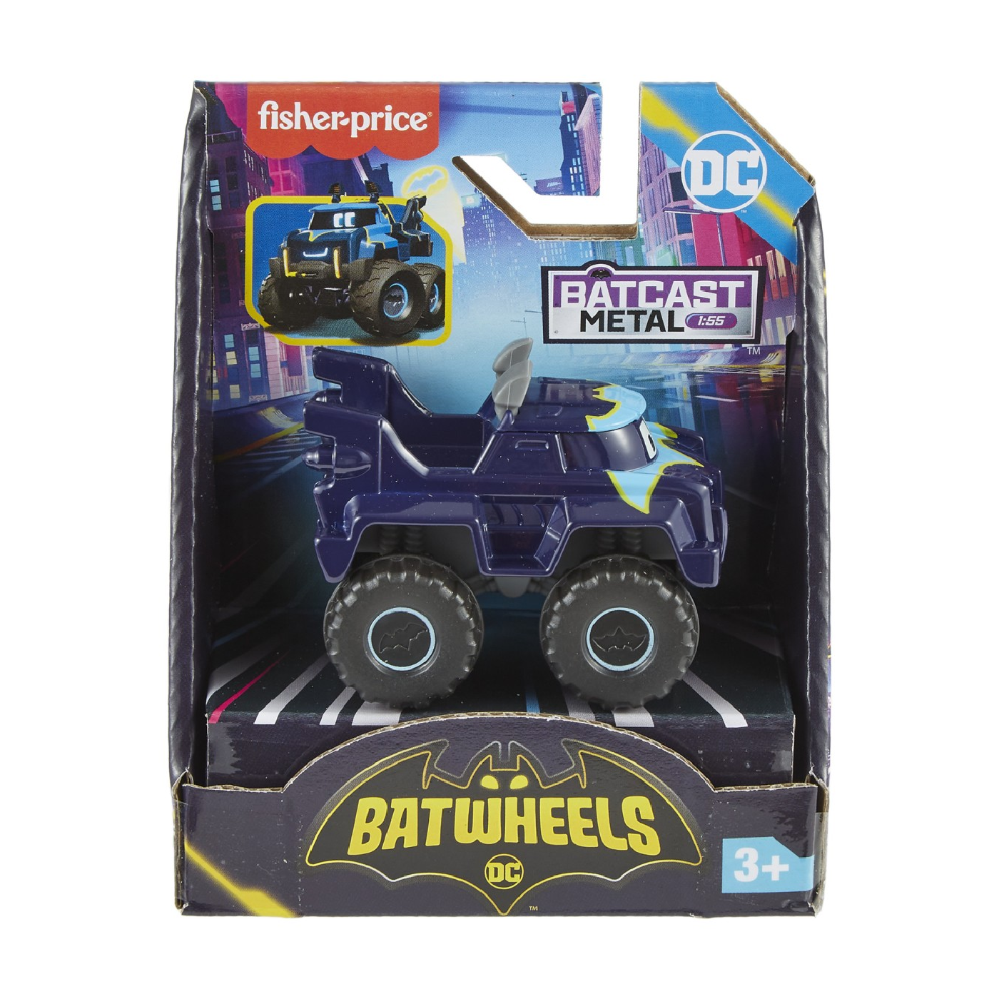 Masinuta metalica Camionul lui Buff Batwheels, Scara 1:55, +3 ani, Fisher Price