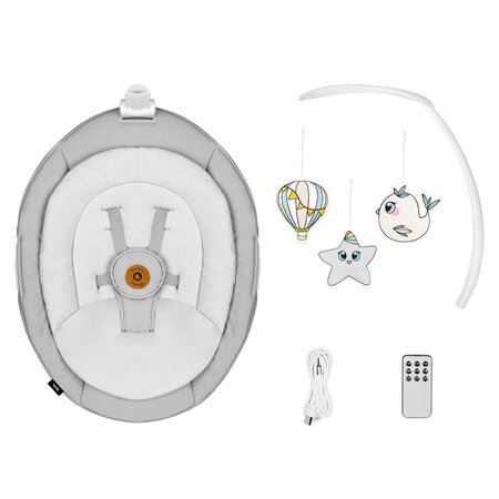 Balansoar multifunctional cu 5 viteze Bella, Grey Concrete, Lionelo 637606