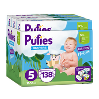 Scutece Junior Trio Pack Fashion & Nature, Nr. 5, 11-16 kg, 138 bucati, Pufies
