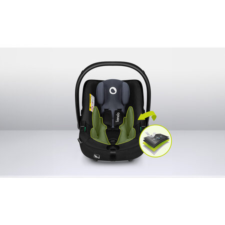 Scoica auto Astrid I-Size, 40 - 87 cm, Black Grey, Lionelo 637666