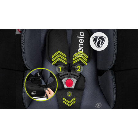 Scoica auto Astrid I-Size, 40 - 87 cm, Black Grey, Lionelo 637668