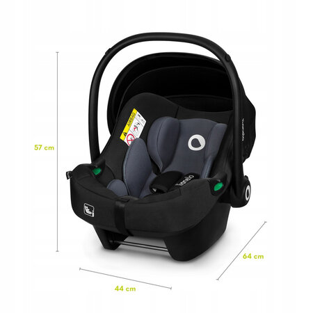 Scoica auto Astrid I-Size, 40 - 87 cm, Black Grey, Lionelo 637664