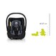 Scoica auto Astrid I-Size, 40 - 87 cm, Black Grey, Lionelo 637661