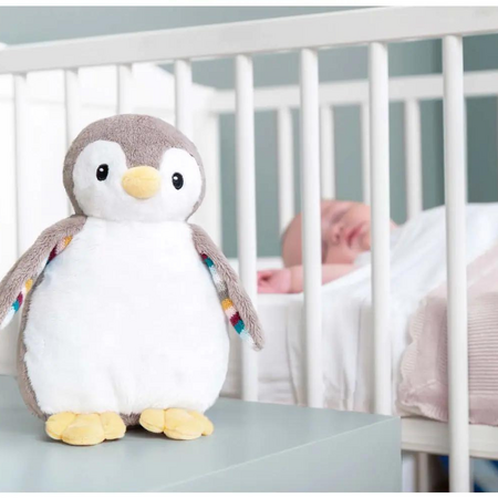 Jucarie de plus cu lampa de veghe si mecanism de linistire bebe Pinguinul Phoebe, +0 luni, Zazu Kids 637747