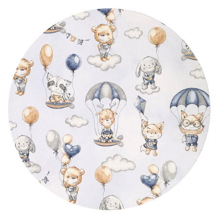 Aparatoare tip rulou pentru patut, Parachutes Blue, 180 cm, MimiNu 637743
