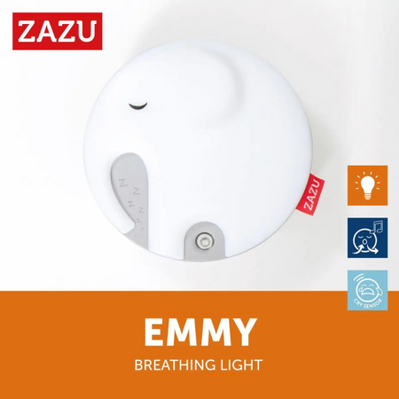 Lampa de veghe cu sunete linistitoare Elefantul Emmy, 0 luni+, Zazu Kids 637767