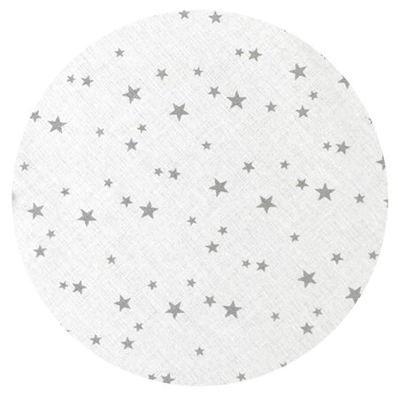 Cearceaf cu elastic pentru leagan sau patut co-sleeper, Mini Gray Stars, 90x40 cm, MimiNu 637817