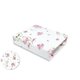 Cearceaf cu elastic pentru leagan sau patut co-sleeper, Pink Ballerina, 90x40 cm, MimiNu 637819