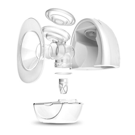 Pompa de san portabila cu functie de masaj Fidi, White, Lionelo 637879