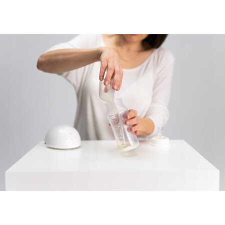 Pompa de san portabila cu functie de masaj Fidi, White, Lionelo 637888