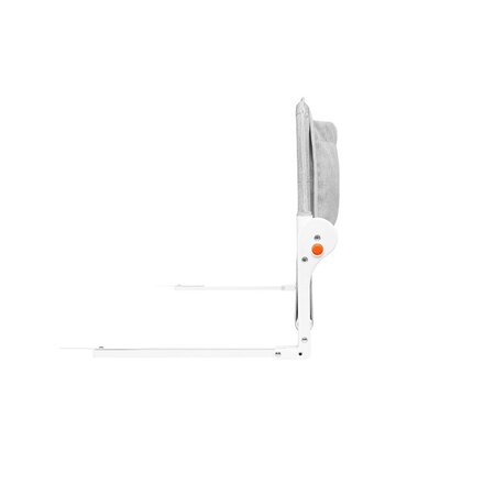 Bariera de siguranta rabatabila pentru pat cu buzunar de accesorii Eva, 150 x 35 cm, Grey Melange, Lionelo 637943