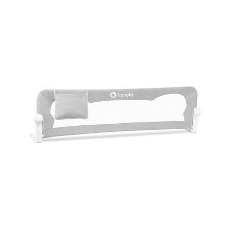 Bariera de siguranta rabatabila pentru pat cu buzunar de accesorii Eva, 150 x 35 cm, Grey Melange, Lionelo 637946