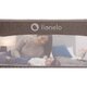 Bariera de siguranta rabatabila pentru pat cu buzunar de accesorii Eva, 150 x 35 cm, Grey Melange, Lionelo 637952