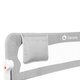 Bariera de siguranta rabatabila pentru pat cu buzunar de accesorii Eva, 150 x 35 cm, Grey Melange, Lionelo 637947