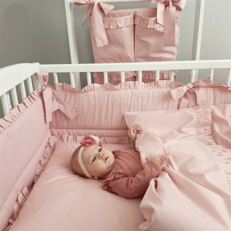 Cearceaf cu elastic pentru leagan sau patut co-sleeper Royal, Powder Pink, 90x40 cm, MimiNu 637939