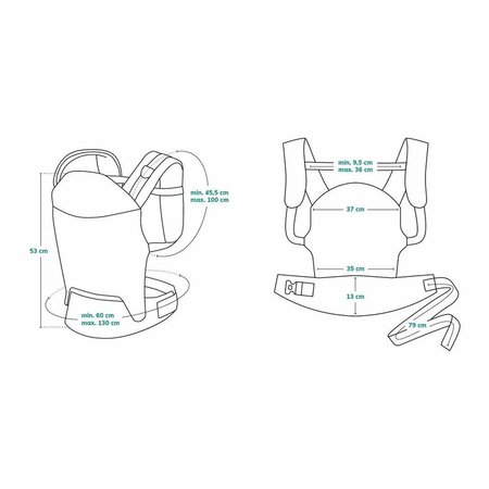 Marsupiu ergonomic Margareet, pana la 20 kg, Wave, Lionelo 638017