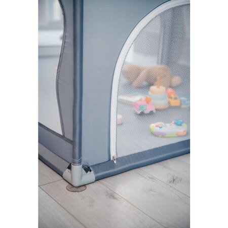 Tarc de joaca pentru copii Willow, 127 x 187 cm, Grey Concrete, Lionelo 638081
