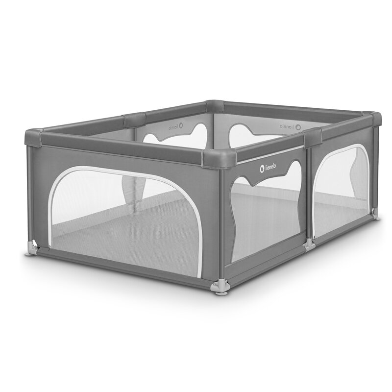 Tarc de joaca pentru copii Willow, 127 x 187 cm, Grey Concrete, Lionelo