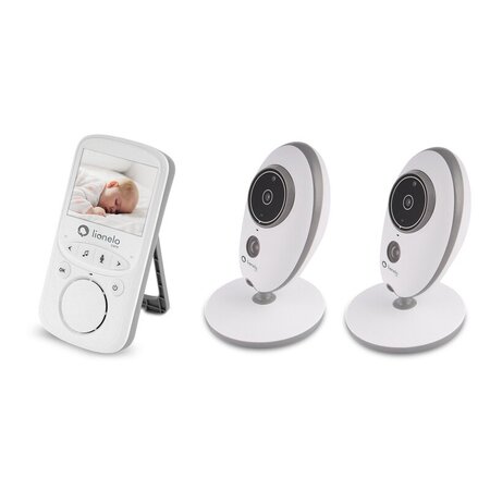 Video Monitor whireless cu 8 cantece de leagan si 2 camere independente Babyline 5.1, White, Lionelo 638101