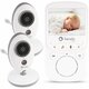 Video Monitor whireless cu 8 cantece de leagan si 2 camere independente Babyline 5.1, White, Lionelo 638105