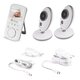 Video Monitor whireless cu 8 cantece de leagan si 2 camere independente Babyline 5.1, White, Lionelo 638100