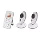 Video Monitor whireless cu 8 cantece de leagan si 2 camere independente Babyline 5.1, White, Lionelo 638101