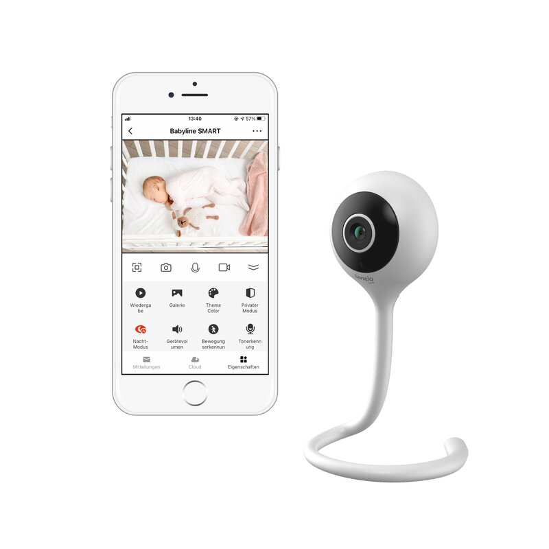 Video Monitor wifi cu senzor de temperatura Smart, White, Lionelo