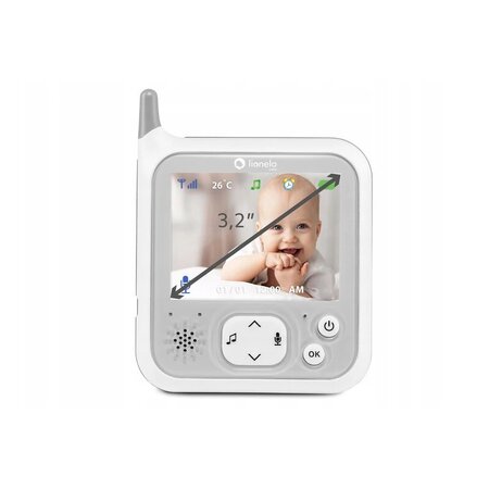 Videofon cu melodii Babyline 7.1, White, Lionelo 638149