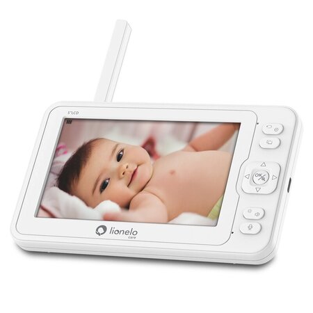 Videofon cu termometru si rotatie 360 Babyline 8.3, White, Lionelo 638167