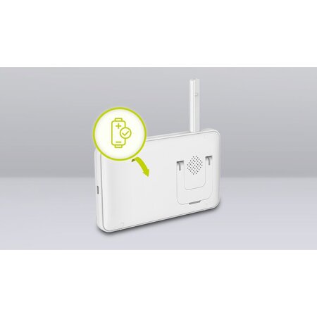 Videofon cu termometru si rotatie 360 Babyline 8.3, White, Lionelo 638172
