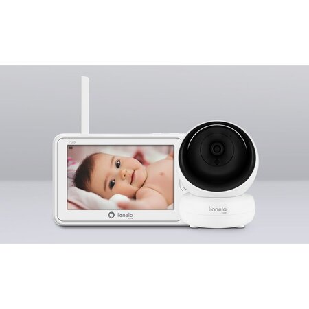 Videofon cu termometru si rotatie 360 Babyline 8.3, White, Lionelo 638171