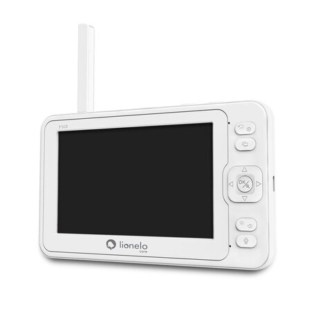 Videofon cu termometru si rotatie 360 Babyline 8.3, White, Lionelo 638162